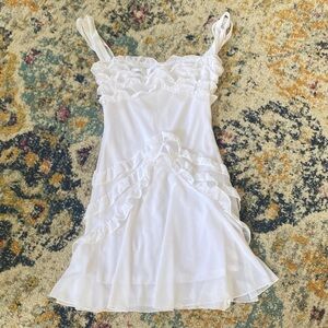 White Ruffled Dress
